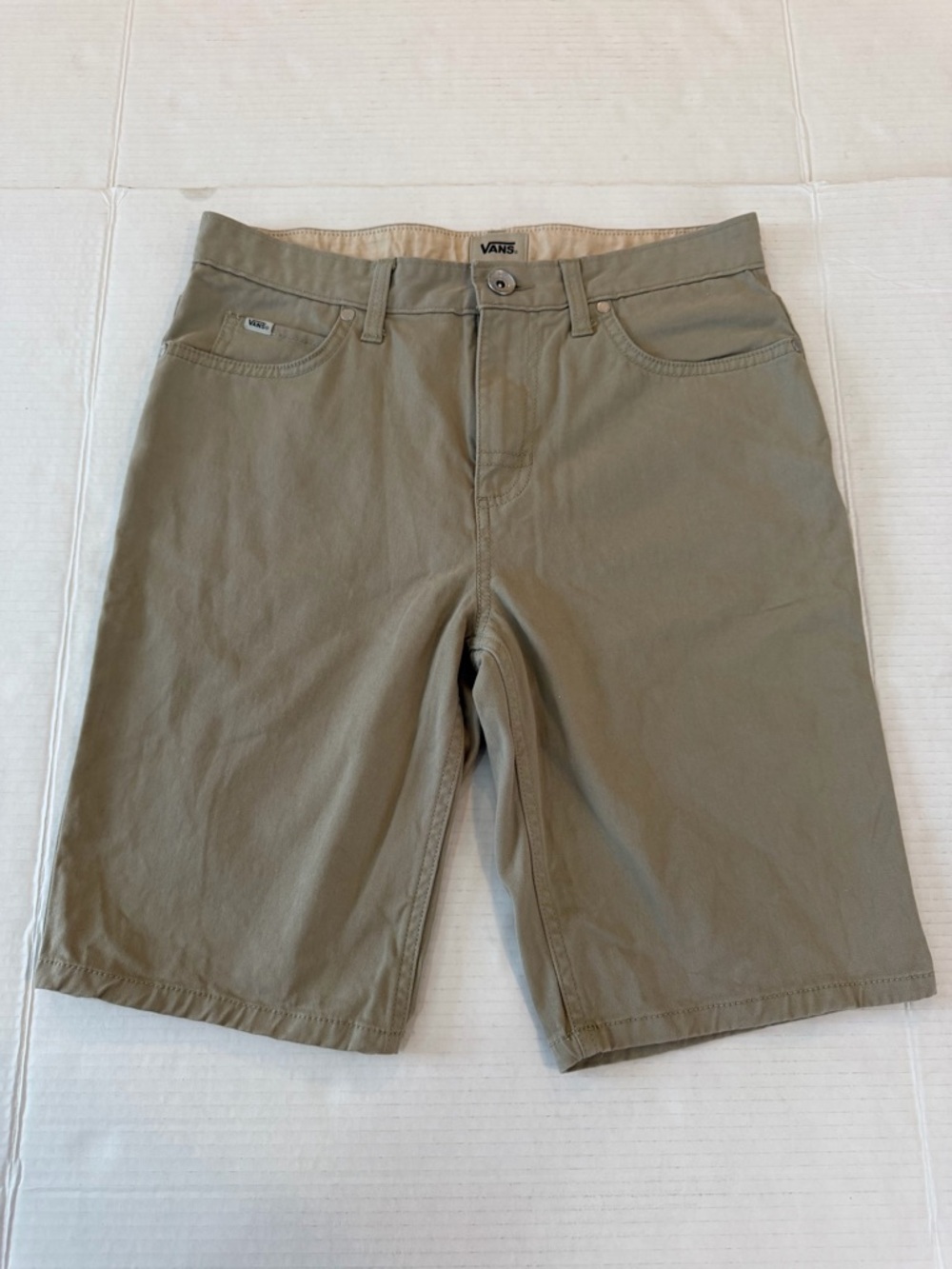Vans Men's Olive Green Flat Front Chino Shorts